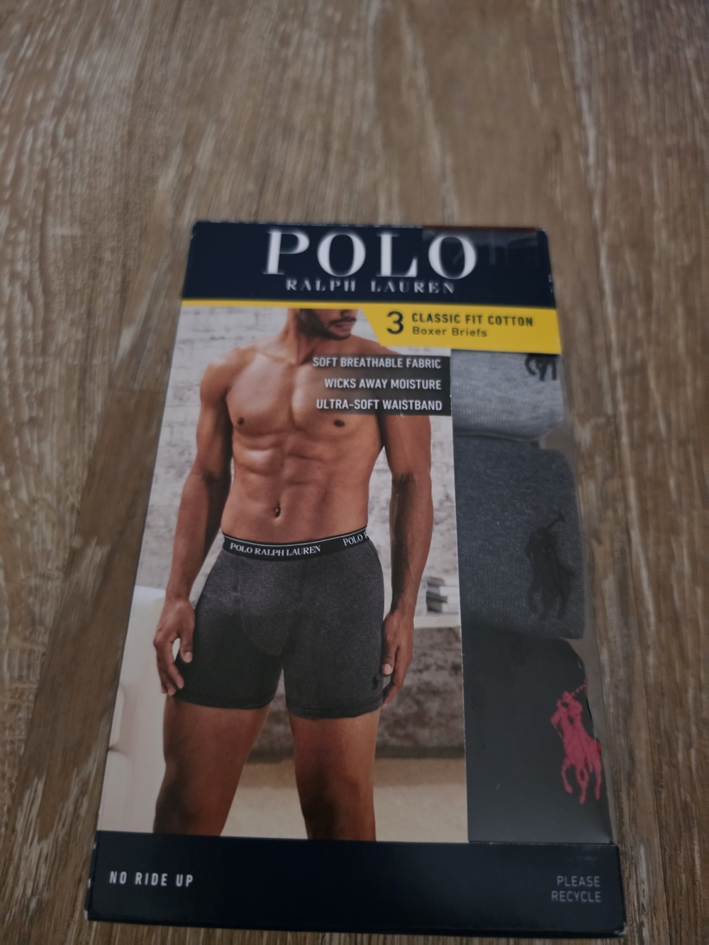 Polo by Ralph Lauren Men's Gray Classic Fit Cotton Boxer Briefs - 3 Pack